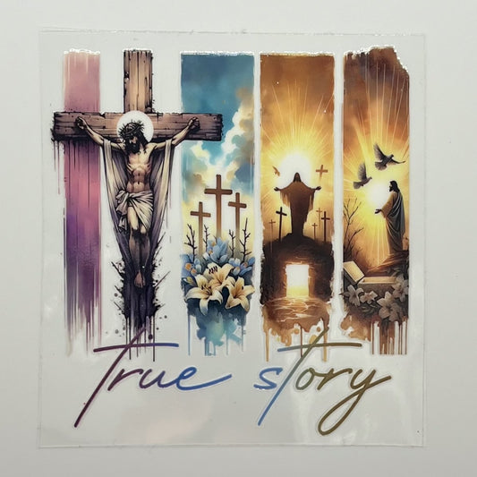 UV DTF Wrap - True Story Jesus Easter Story Panel Decal