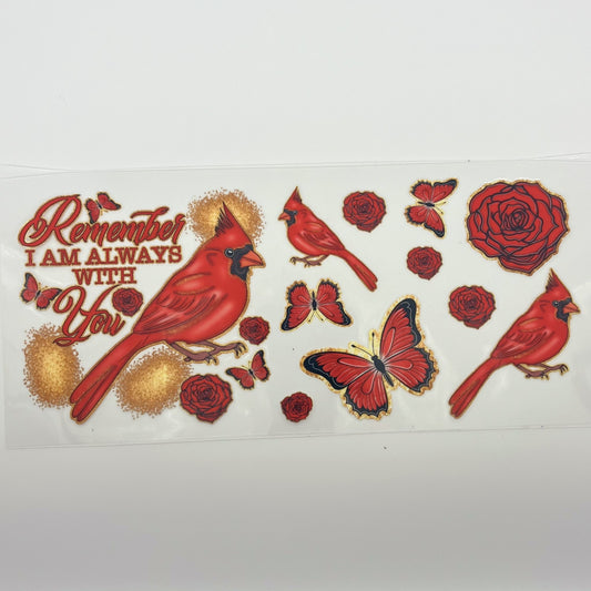 UV DTF Wrap 16oz - Remember I Am Always With You Cardinal