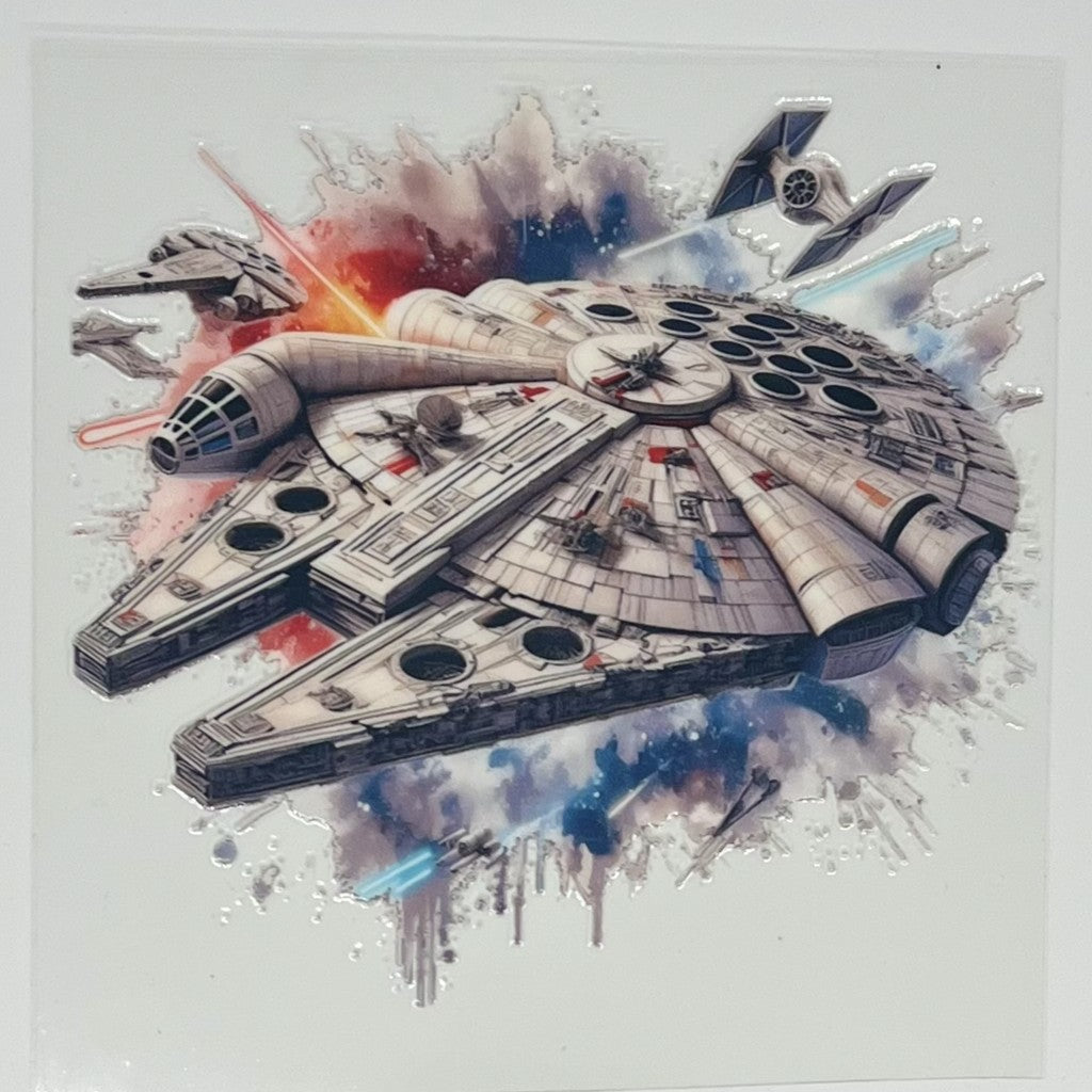 Millennium Falcon Star Wars UV DTF Decal