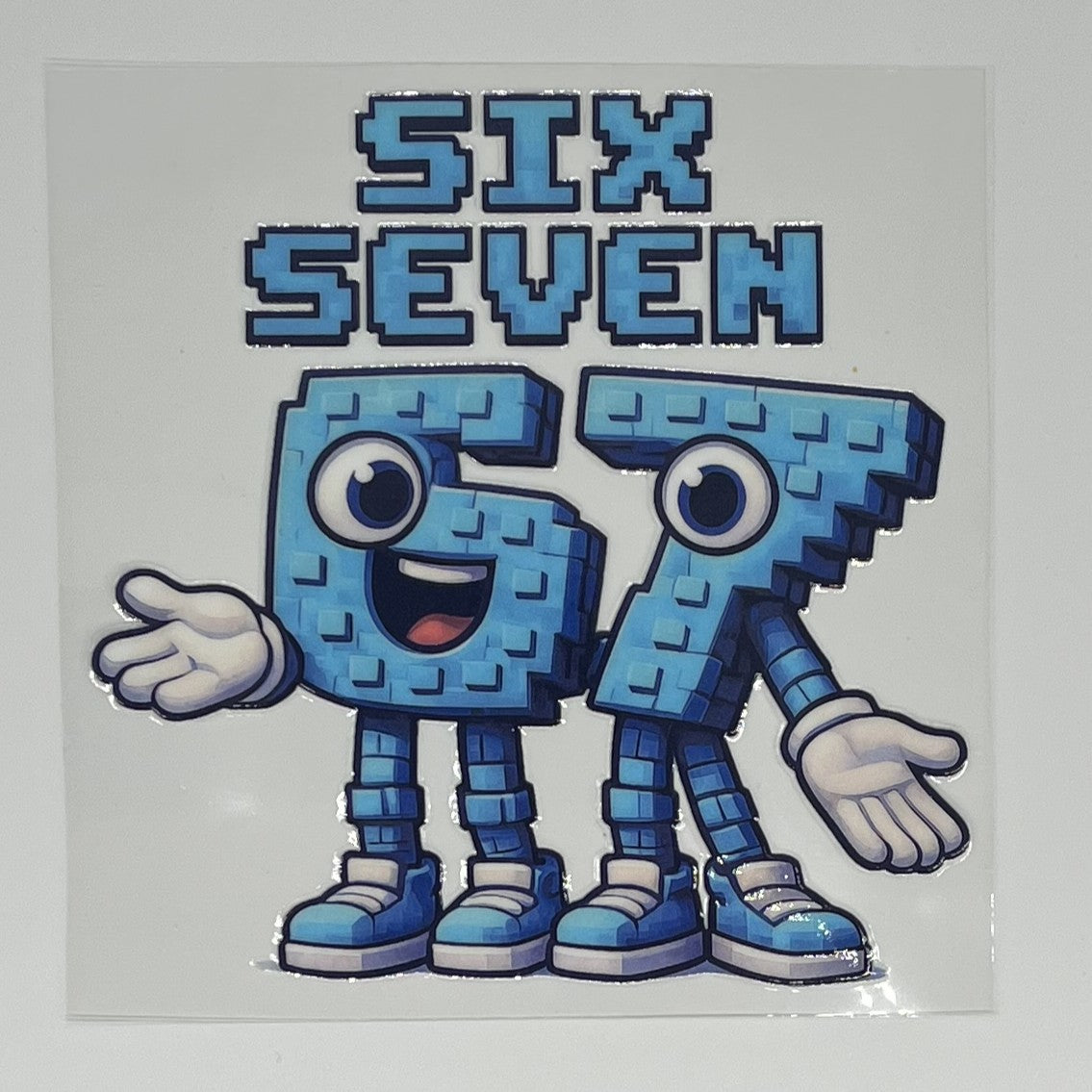 67 Six Seven Pixel Character UV DTF Decal