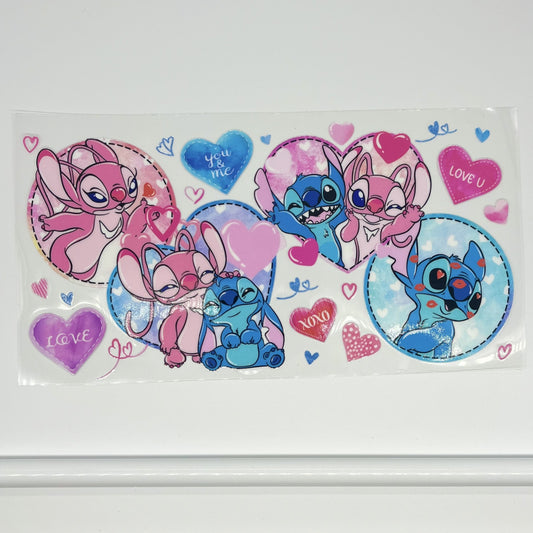 Cute Alien Love UV DTF 16oz Cup Wrap