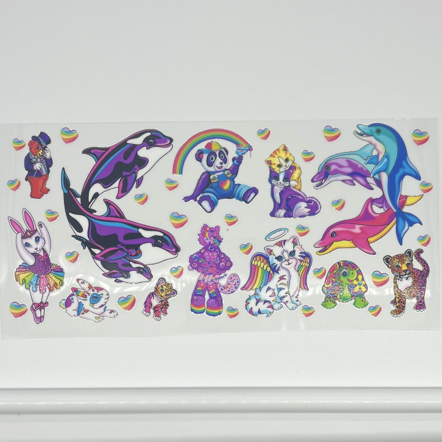 Rainbow Animals UV DTF 16oz Cup Wrap