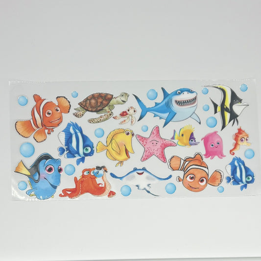 Ocean Friends UV DTF 16oz Cup Wrap