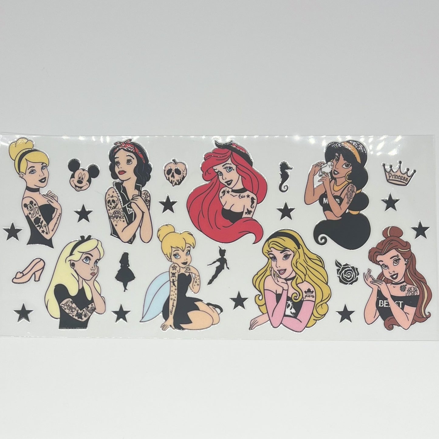 Tattooed Princesses UV DTF 16oz Cup Wrap