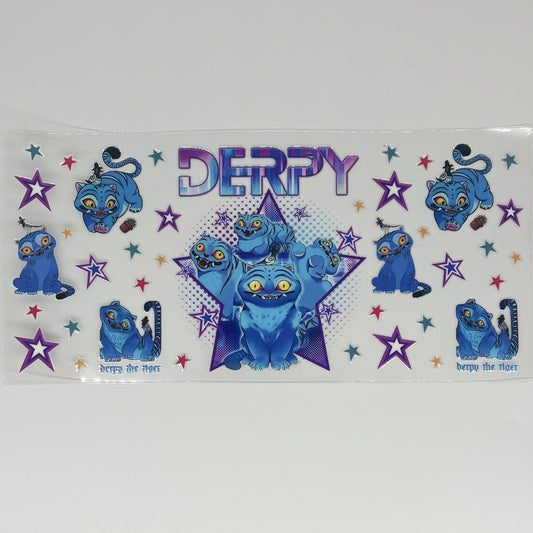 Derpy the Tiger UV DTF 16oz Wrap