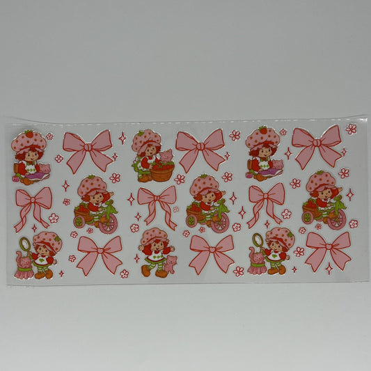 Strawberry Shortcake UV DTF 16oz Wrap