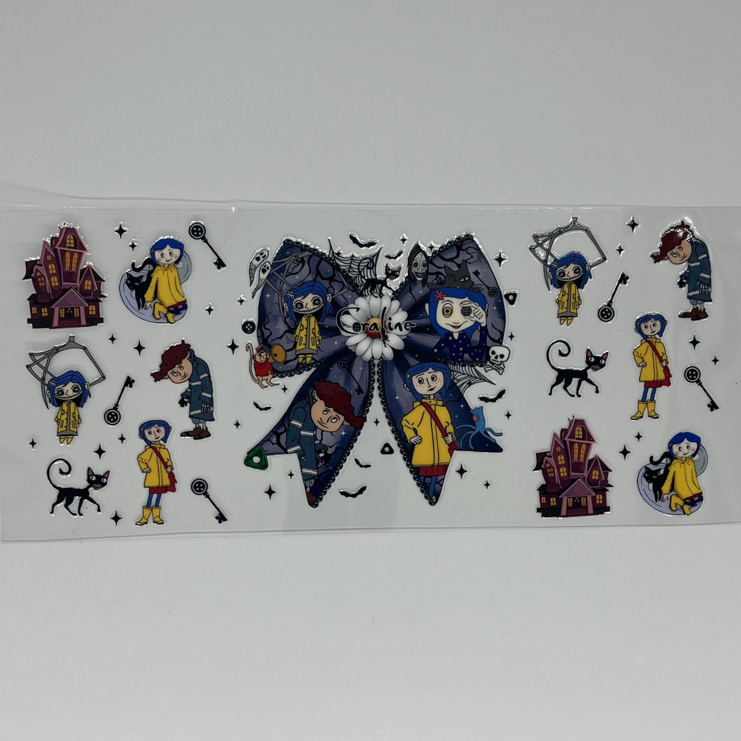 Coraline Bow UV DTF 16oz Wrap
