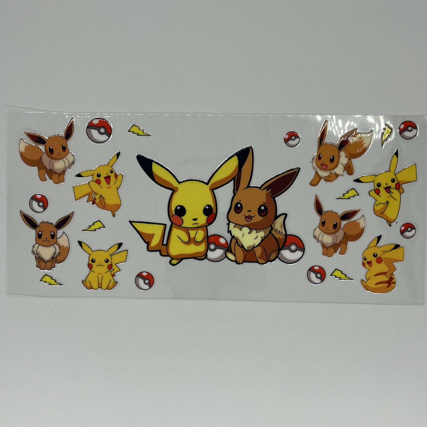 Pikachu & Eevee UV DTF 16oz Wrap