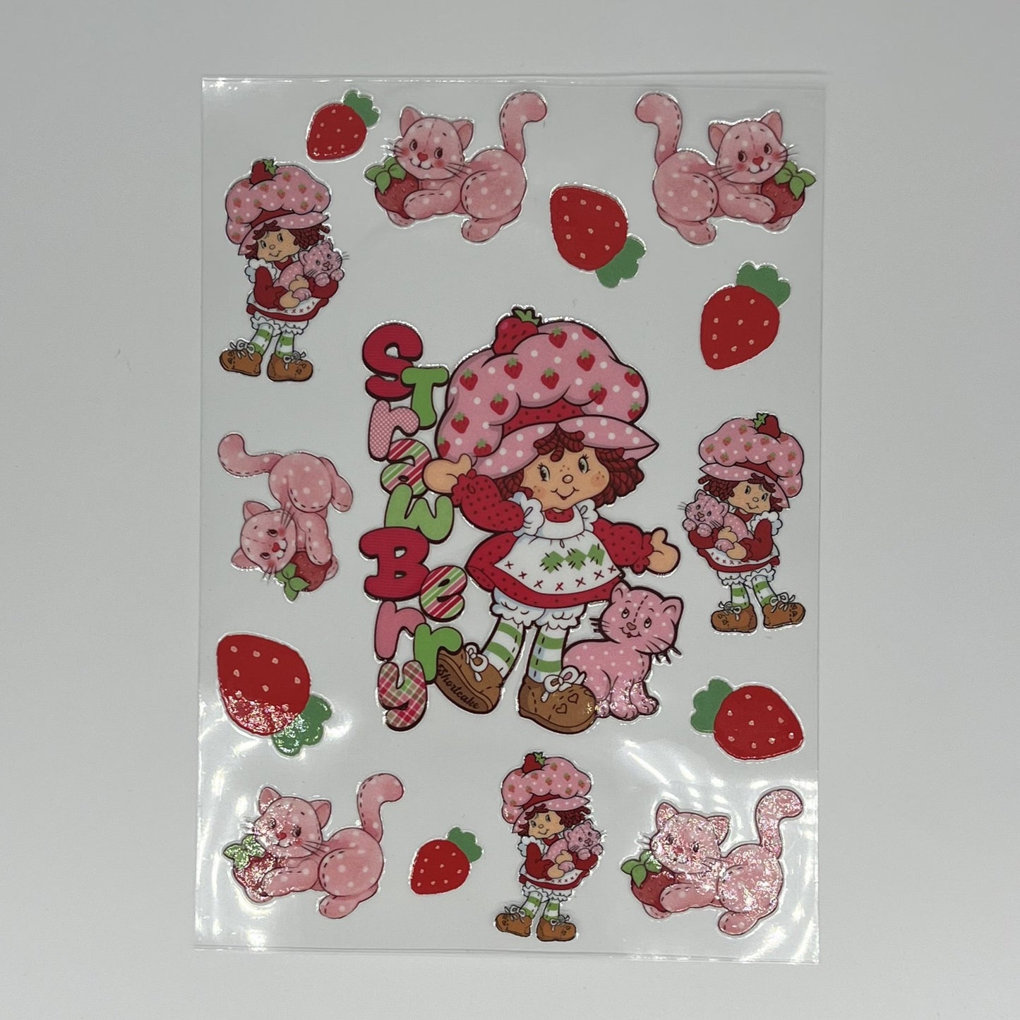 Strawberry Shortcake & Custard UV DTF A5 Wrap