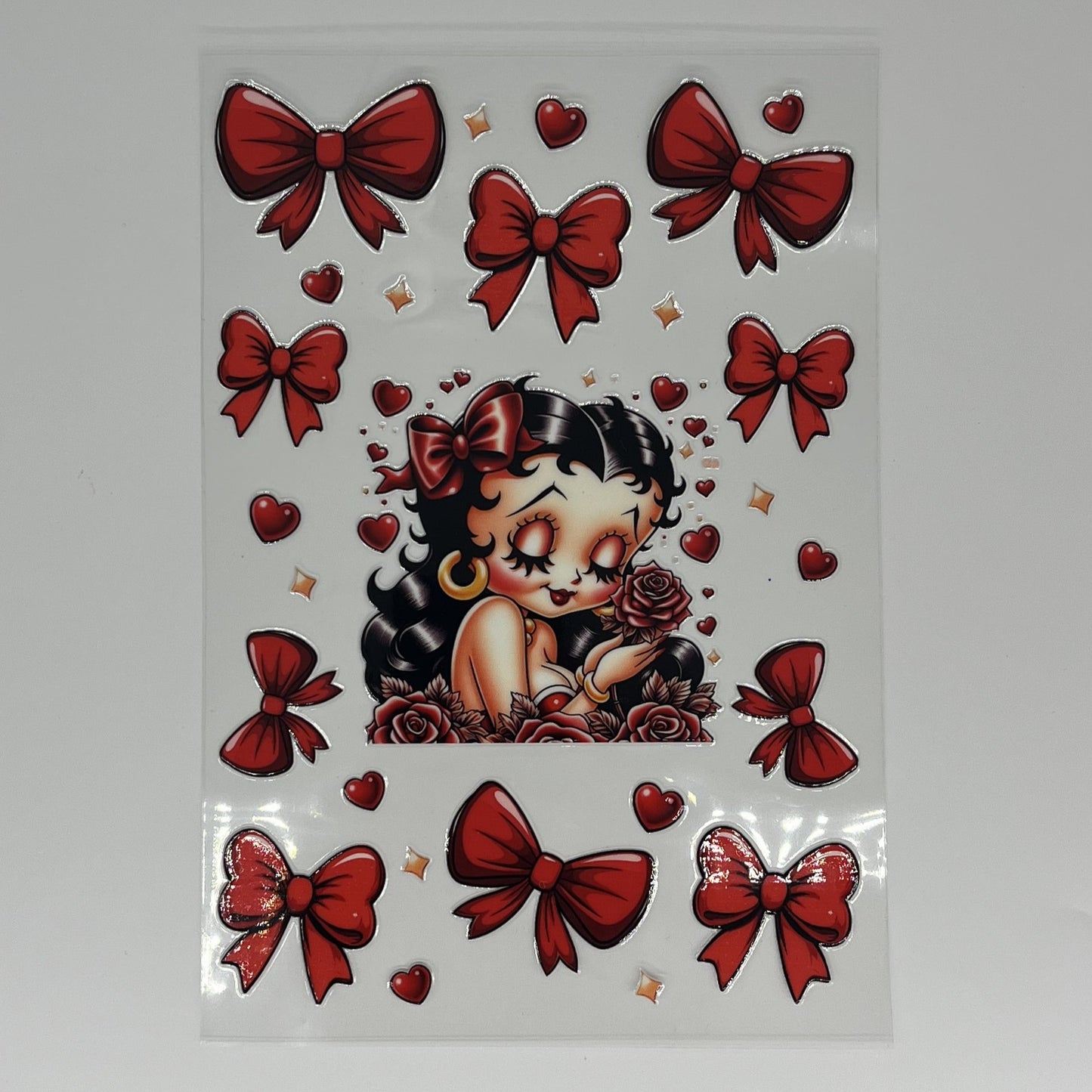 Betty Boop Red Bow UV DTF A5 Wrap