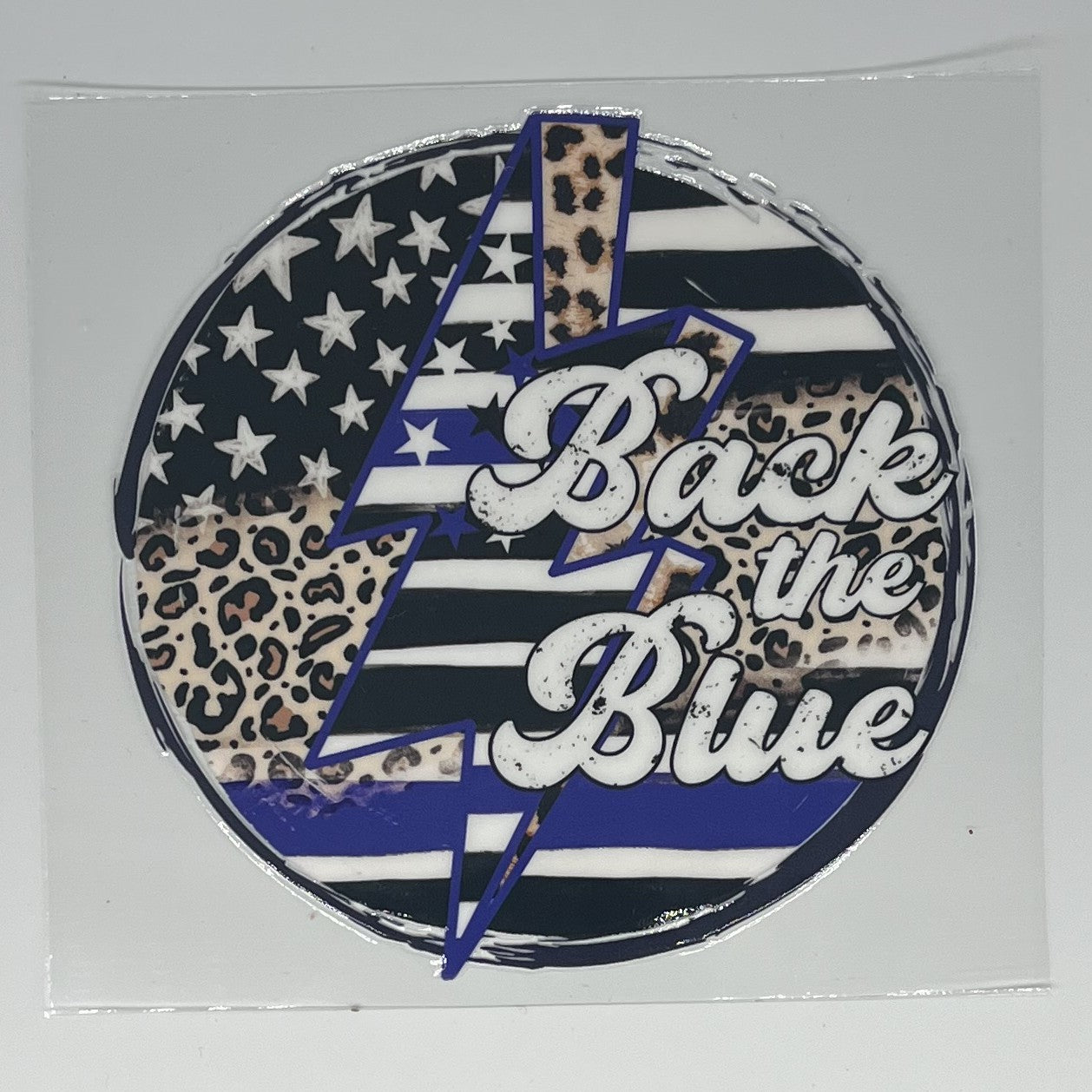Back the Blue UV DTF Decal