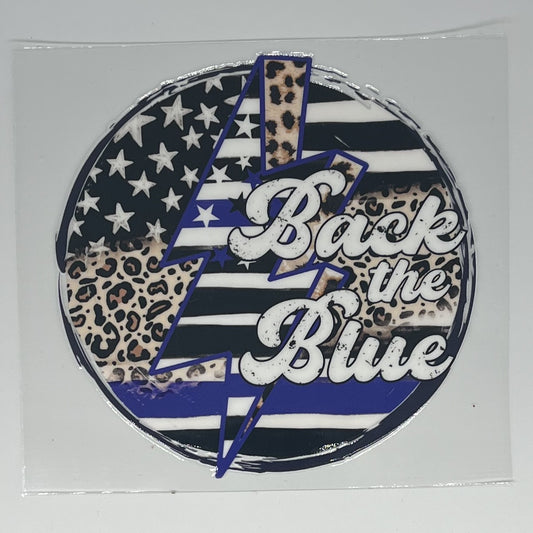Back the Blue UV DTF Decal