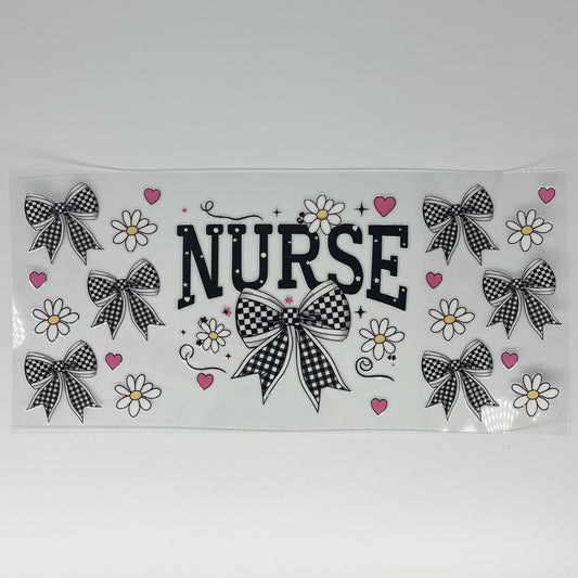 Nurse Coquette Bow UV DTF 16oz Wrap
