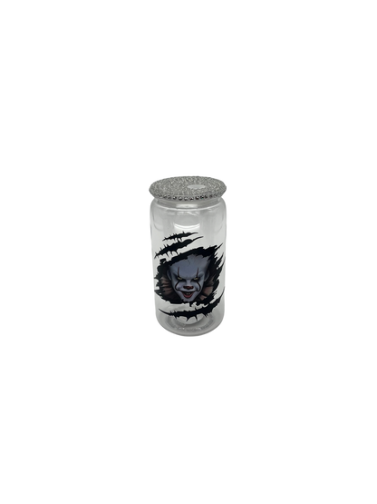 Creepy Clown Scratch 16oz Acrylic Tumbler
