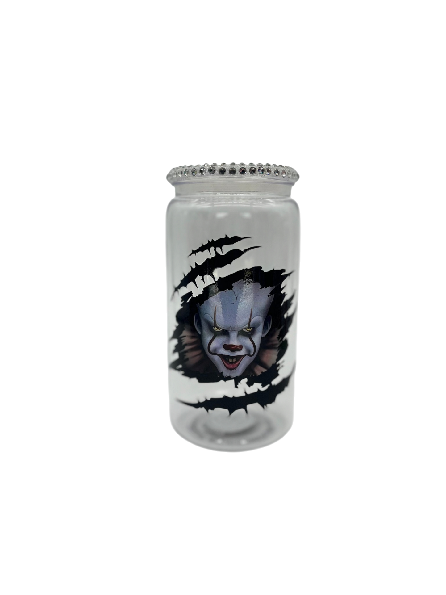 Creepy Clown Scratch 16oz Acrylic Tumbler