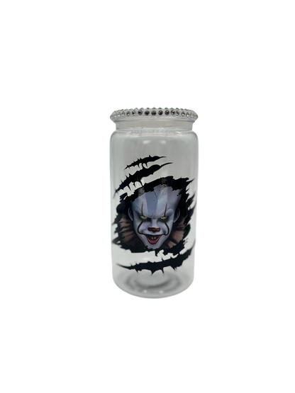 Creepy Clown Scratch 16oz Acrylic Tumbler