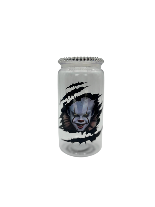 Creepy Clown Scratch 16oz Acrylic Tumbler