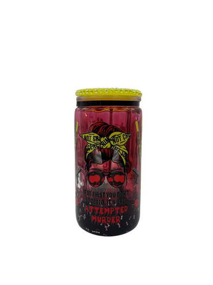 Crime Scene "Attempted Murder" 16ozAcrylic Mason Jar Tumbler