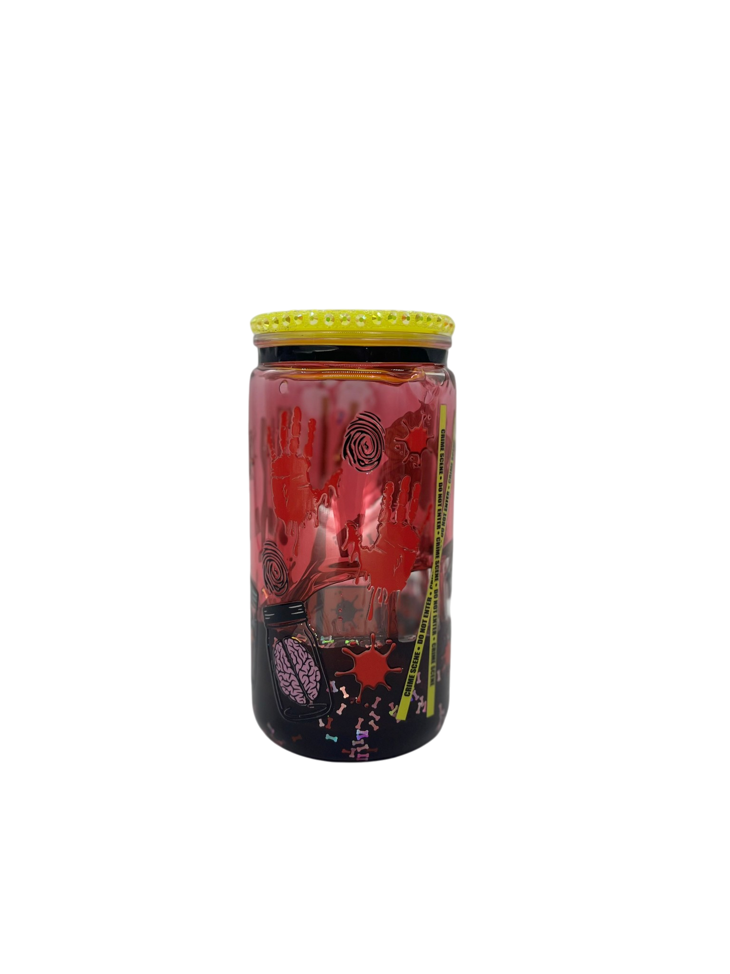 Crime Scene "Attempted Murder" 16ozAcrylic Mason Jar Tumbler