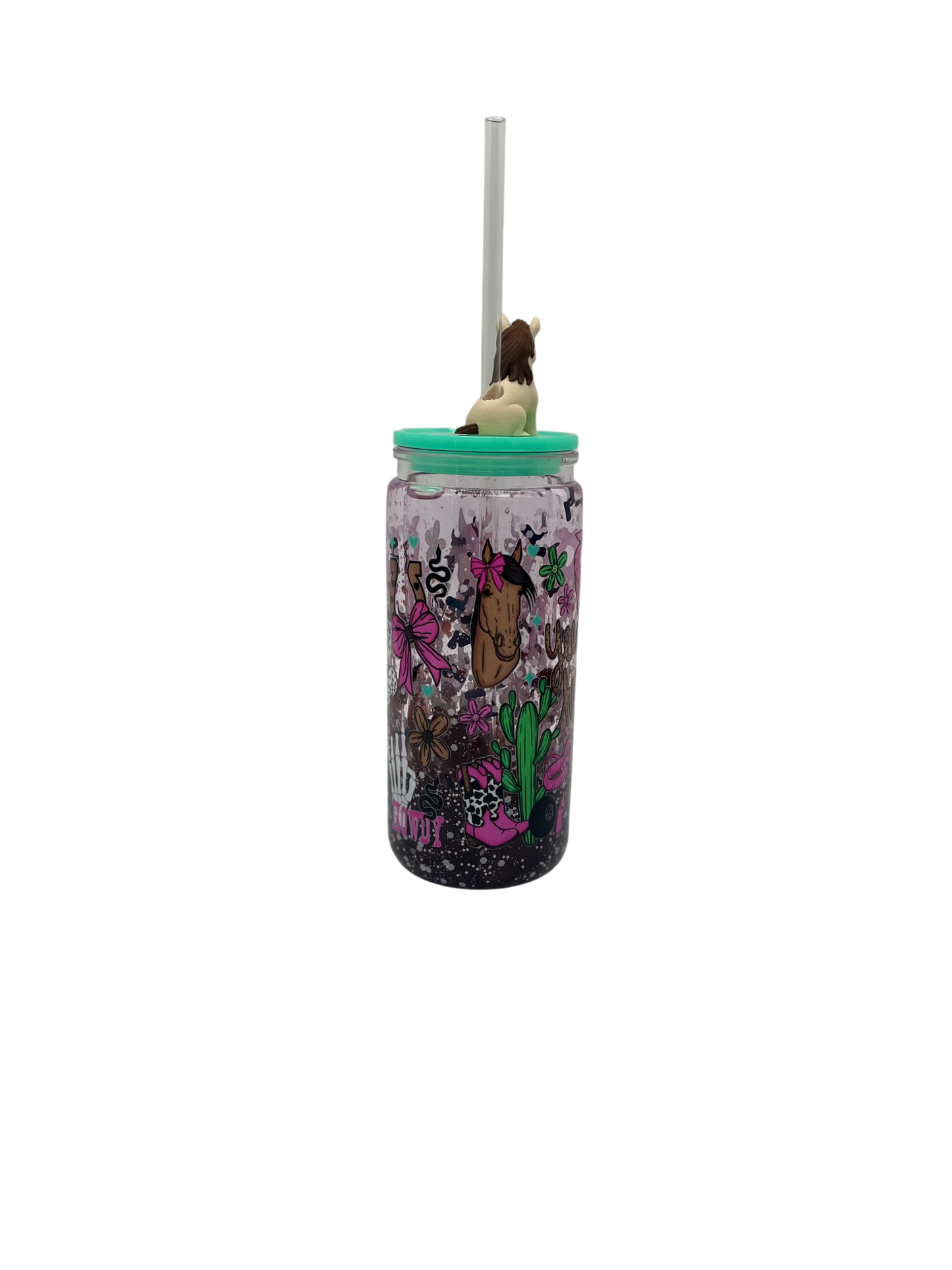 Yeehaw Western Horse 20oz Lava Tumbler with Horse Straw Topper