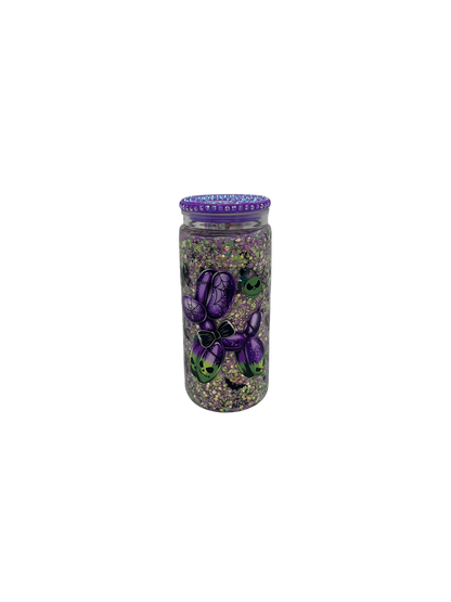 Halloween Balloon Dog Glow in the Dark 20oz Glitter Tumbler