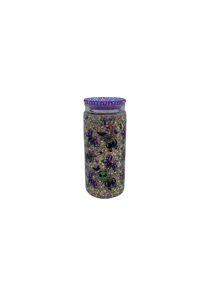 Halloween Balloon Dog Glow in the Dark 20oz Glitter Tumbler