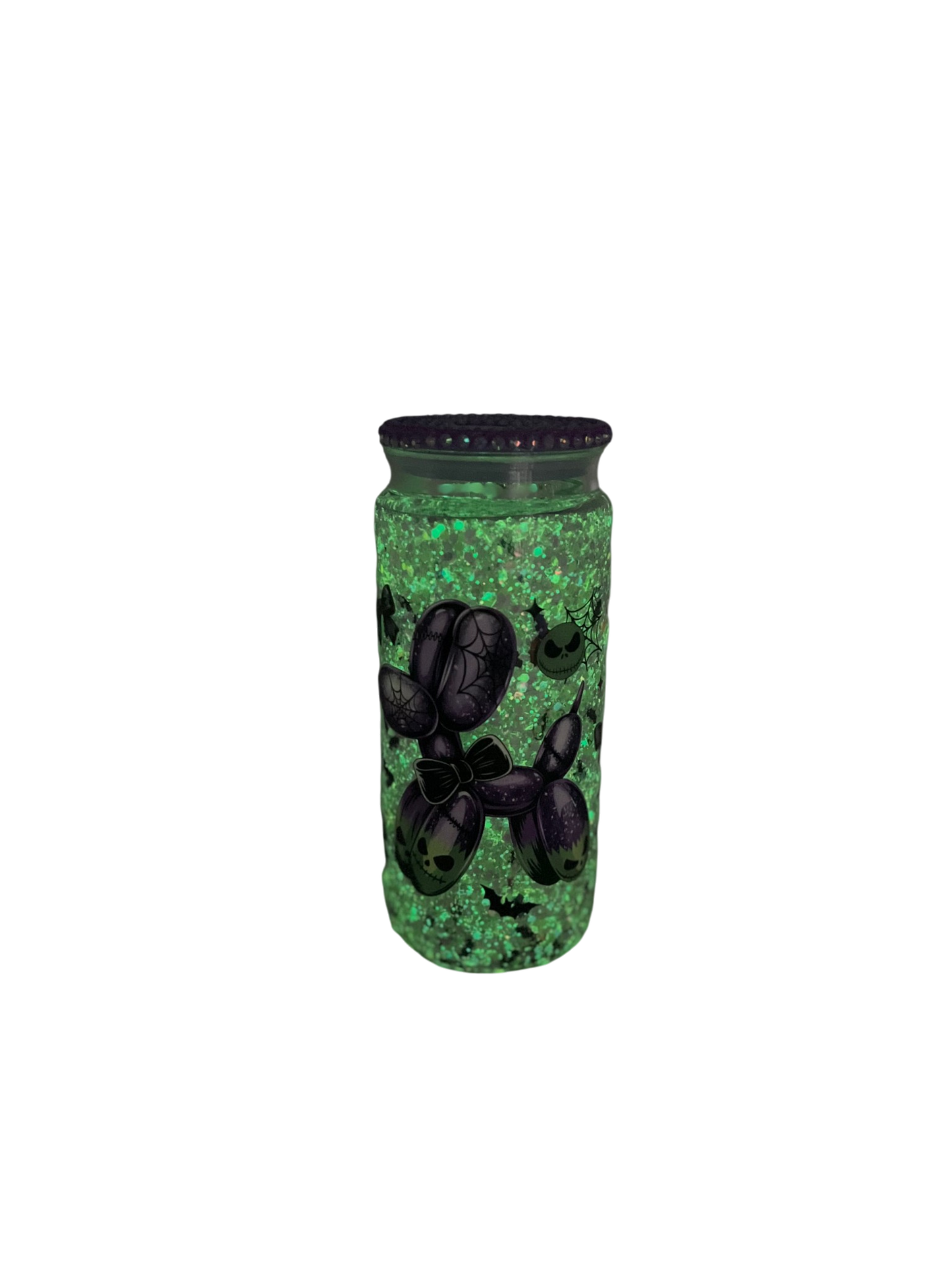 Halloween Balloon Dog Glow in the Dark 20oz Glitter Tumbler