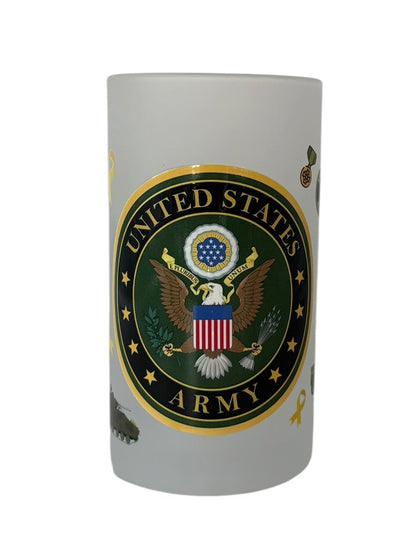 Frosted Glass Mug — United States Army Emblem